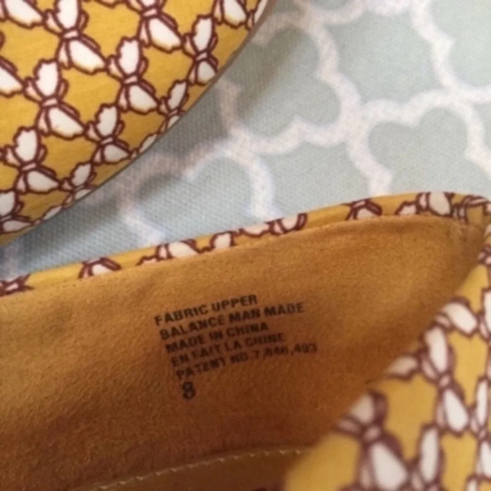 BC Mustard Butterfly Print Flats 8